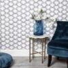Scallops Peel & Stick Wallpaper Black/White - Opalhouse™: Removable Vinyl, Self-Adhesive, Washable, 27.5 Sq Ft Coverage