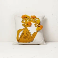 Floral Watering Pitcher Square Throw Pillow With Tassels - Opalhouse™ Designed With Jungalow™ -Opalhouse™ Shop GUEST 295bbf4a 7932 4570 9c93 22f266108cb5