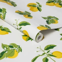 Lemons Peel & Stick Wallpaper Yellow - Opalhouse™: Cute Removable Vinyl, Repositionable, Stain-Resistant, Washable -Opalhouse™ Shop GUEST 4f25dc11 18c7 40f0 890a 0da35b46b278
