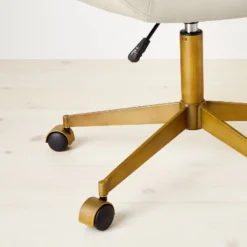 Mahonia Faux Leather Office Chair Cream/Aged Brass - Opalhouse™ Designed With Jungalow™ -Opalhouse™ Shop GUEST 54b73936 5a21 4274 b154 b09db58cca94