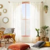 1pc Sheer Banded Geo Macrame Window Curtain Panel White - Opalhouse™ Designed With Jungalow™ -Opalhouse™ Shop GUEST 5558f3f4 e289 4fce 89ab ad882207829f