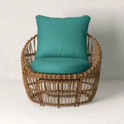 Topanga Club Chair With Ottoman - Blue/Brown - Opalhouse™ Designed With Jungalow™ -Opalhouse™ Shop GUEST 57174ce6 b0ee 4e8d 9b5e 59abdb5c543f