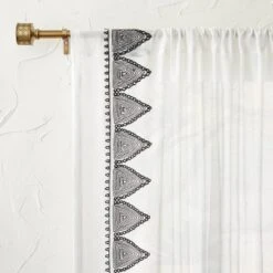 1pc Light Filtering Diamond Border Window Curtain Panel White - Opalhouse™ Designed With Jungalow™ -Opalhouse™ Shop GUEST 7192bb6b 2dca 4ad8 a530 ba36b505b13d