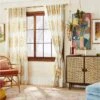 1pc 50"x84" Light Filtering Jacquard Curtain Panel Gold - Opalhouse™ Designed With Jungalow™ -Opalhouse™ Shop GUEST 7f1bcf04 8c46 4cae a224 b69f332f37a9