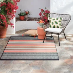 5' X 7' Outdoor Rug Multi Stripe Global Pink - Opalhouse™ -Opalhouse™ Shop GUEST 849a4c76 29c9 486c a953 a03150bdac10