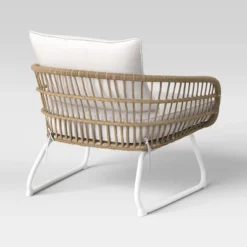 Southport Outdoor Patio Chair With Metal Legs, Club Chair Natural/White - Opalhouse™ -Opalhouse™ Shop GUEST 85f574ff c7e7 4d01 b943 e6500f46c5aa