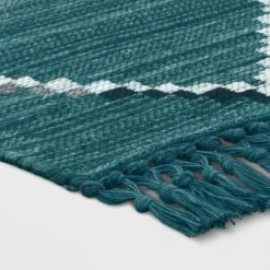 7' X 10' Soft Moroccan Woven Tapestry With Double Knot Fringe Outdoor Rug Teal - Opalhouse™ -Opalhouse™ Shop GUEST 997dcd8d cab4 4f9a ac65 0ee138b4016b 1