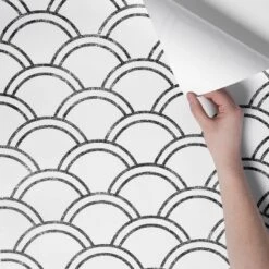 Scallops Peel & Stick Wallpaper Black/White - Opalhouse™: Removable Vinyl, Self-Adhesive, Washable, 27.5 Sq Ft Coverage 8 Scallops Peel & Stick Wallpaper Black/White - Opalhouse™: Removable Vinyl, Self-Adhesive, Washable, 27.5 Sq Ft Coverage -Opalhouse™ Shop GUEST b519ab13 7e47 4143 bd7b 337350ec0828