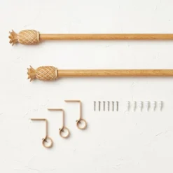 Pineapple Faux Wood Curtain Rod Natural Wood - Opalhouse™ Designed With Jungalow™ -Opalhouse™ Shop GUEST b565e685 bbc8 405f abbe 297780442d88