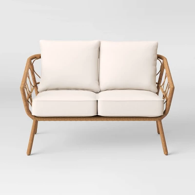 Britanna Patio Loveseat, Outdoor Furniture - Natural - Opalhouse™ 4 Britanna Patio Loveseat, Outdoor Furniture - Natural - Opalhouse™ - Image 2