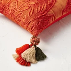 14"x20" Oblong Embroidered Leaf Pattern Accent Pillow Rust - Opalhouse™ Designed With Jungalow™ -Opalhouse™ Shop GUEST d63fc097 241b 42e6 a759 c0f0cd01ee03