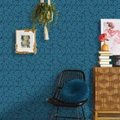 Layered Leaves Peel & Stick Wallpaper Blue - Opalhouse™: Removable, Self-Adhesive, Bohemian Botanical Decor -Opalhouse™ Shop GUEST e08ca49c e7ef 4f2b 9bf8 0a4cbbbd6e1d