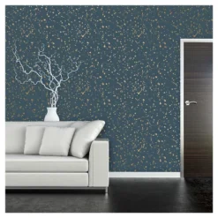 Celestial Peel & Stick Wallpaper Navy/Gold - Opalhouse™: Removable Vinyl, Self-Adhesive, Stain-Resistant, 27.5 Sq Ft Coverage -Opalhouse™ Shop GUEST f53edfa2 8c6c 4423 8c30 a5069fbc534b
