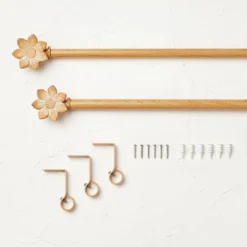 Flower Faux Wood Curtain Rod Natural Wood - Opalhouse™ Designed With Jungalow™ -Opalhouse™ Shop GUEST f708ce89 3ca5 424d 80e2 a01cb7dd58aa